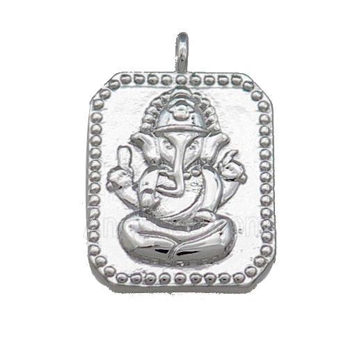 Copper Buddha Pendant Elephant Platinum Plated