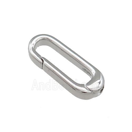 Copper Carabiner Clasp Platinum Plated