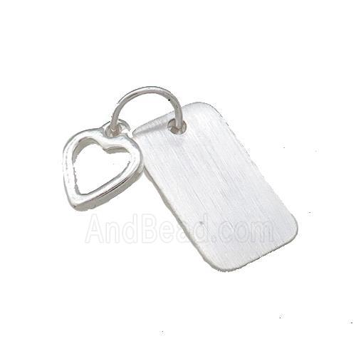 Tibetan Style Zinc Heart Rectangle