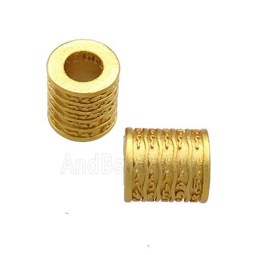 Copper Tube Beads Unfade Large Hole 18K Gold Plated