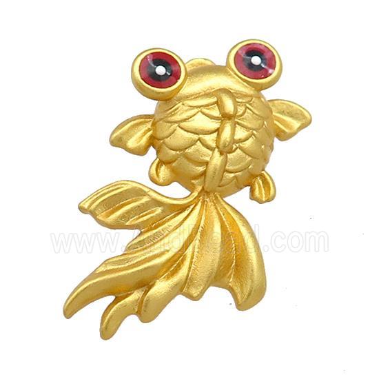 Copper Fish Charms Pendant Unfade 18K Gold Plated