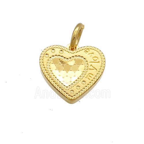Copper Heart Pendant Mylove Unfade 18K Gold Plated
