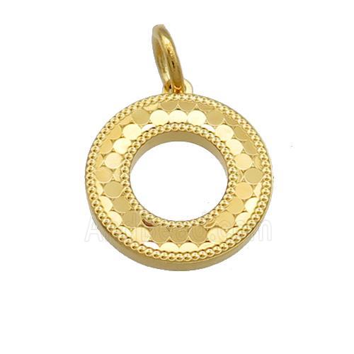 Copper Donut Pendant Unfade 18K Gold Plated