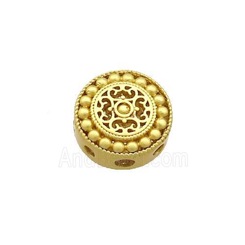 Copper Coin Beads Gold Plated