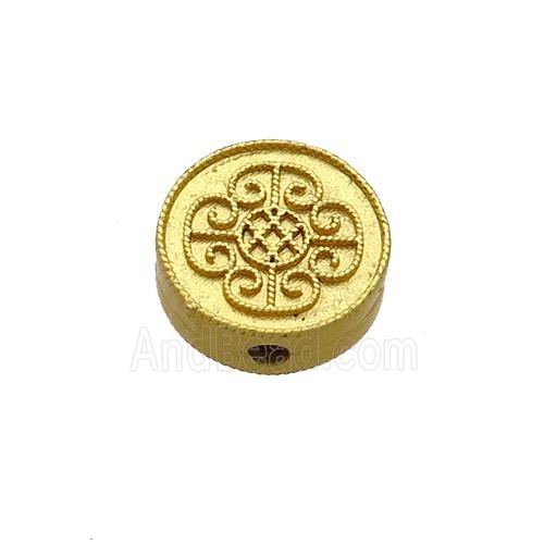 Copper Coin Beads Gold Plated