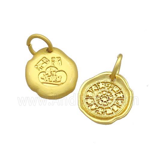 Copper Circle Pendant Gold Plated