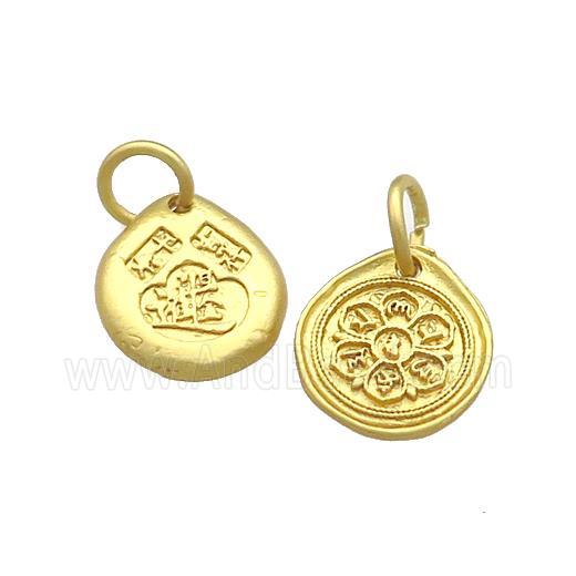 Copper Circle Pendant Gold Plated