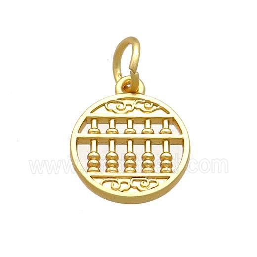 Copper Abacus Pendant Gold Plated