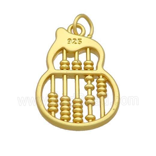Copper Abacus Pendant Gold Plated
