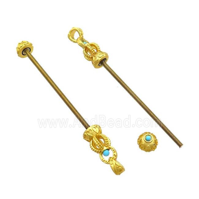 Copper Pendant BeadsHolder Gold Plated
