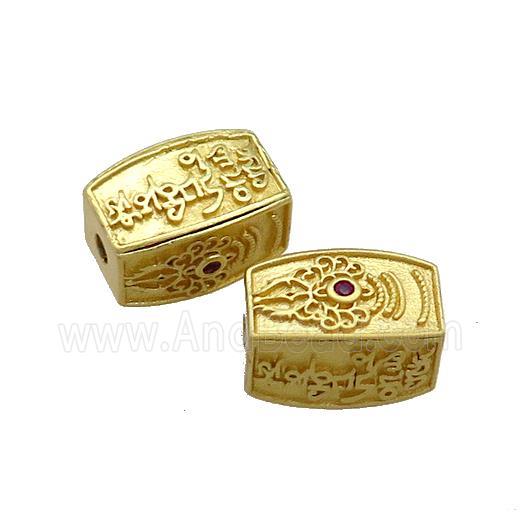 Copper Tube Beads Unfade Gold Plated