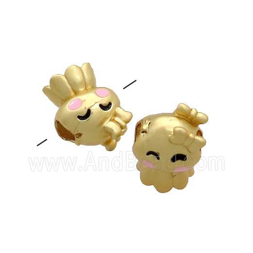 Copper Fairy Beads Large Hole Unfade Gold Plated