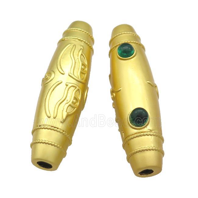 Copper Rice Beads Large Hole Unfade Gold Plated