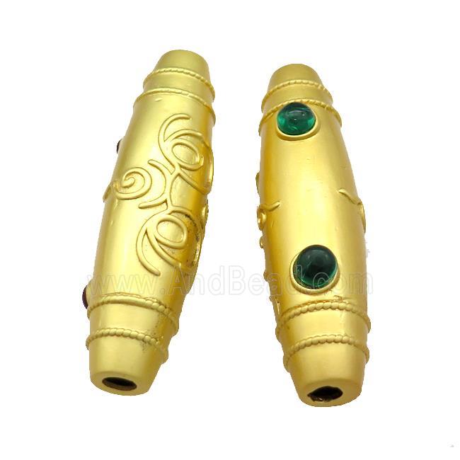 Copper Rice Beads Large Hole Unfade Gold Plated