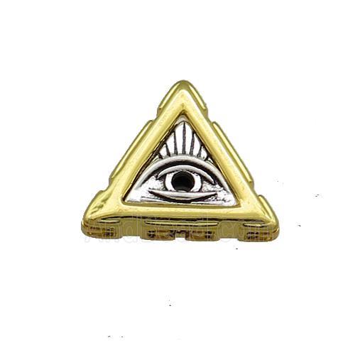 Copper Triangle Evil Eye Charms Beads Antique Silver Gold