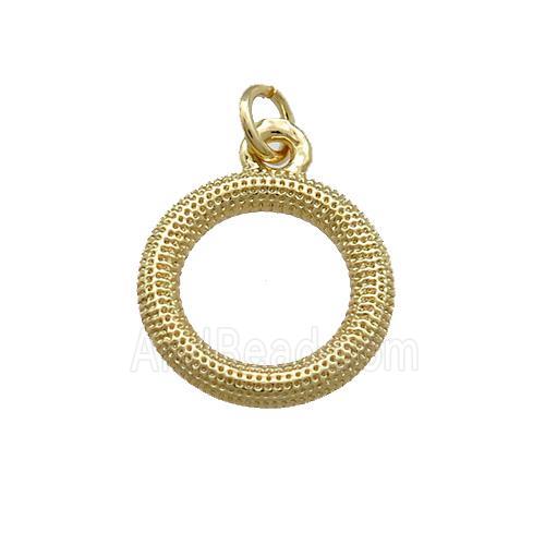 Copper Circle Pendant 18K Gold Plated
