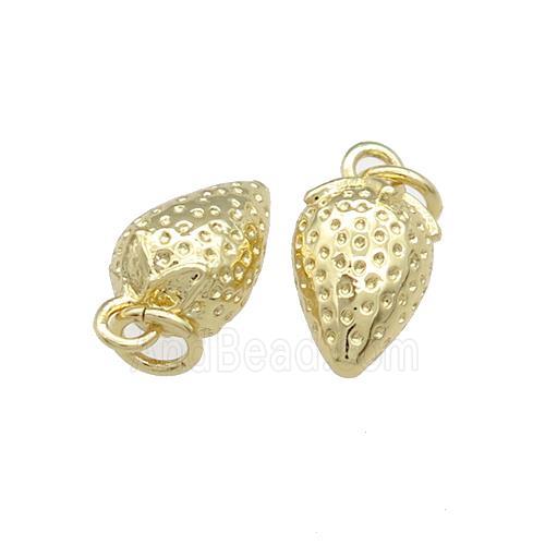 Copper Strawberry Pendant Gold Plated