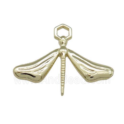 Copper Dragonfly Pendant Gold Plated