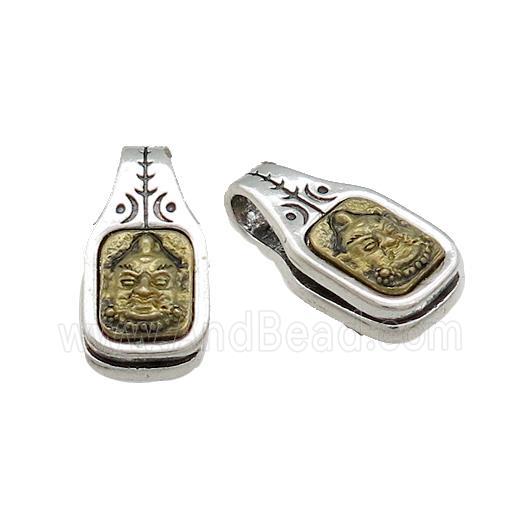Tibetan Style Mala Counter Buddhist Clip Copper Pendant Antique Silver Bronze