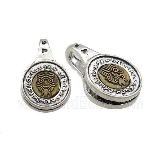 Tibetan Style Mala Counter Buddhist Clip Copper Pendant Totem Antique Silver Bronze