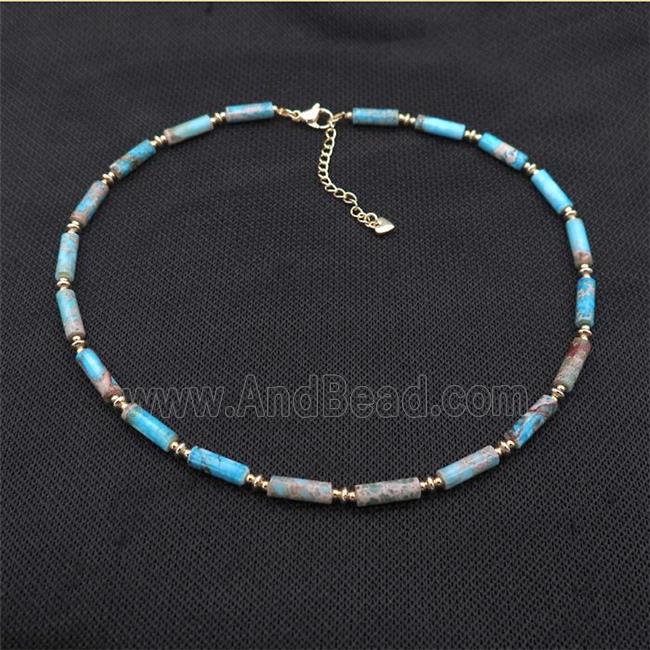 Blue Imperial Jasper Necklace