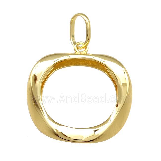 Copper Circle Pendant 18K Gold Plated