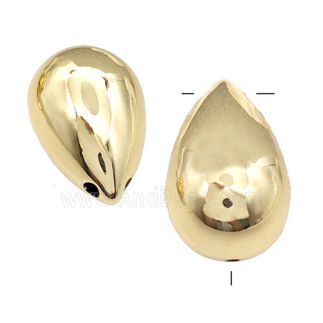Copper Teardrop Pendant Hollow 18K Gold Plated
