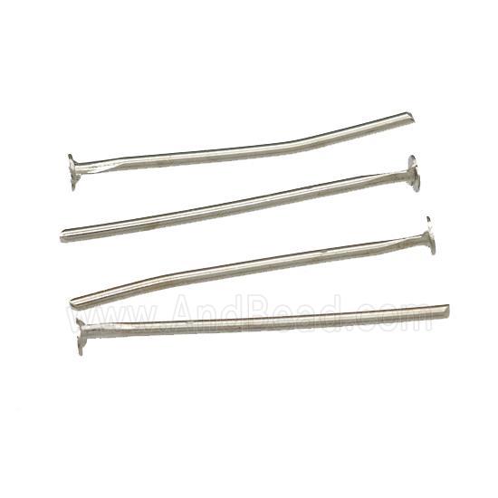 Copper T-head Pins Platinum Plated