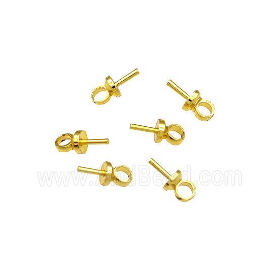 Copper Bails Caps Findings Eye Pin Gold Plated