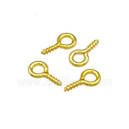 Copper Eye Screw Bails Pin Gold Plated
