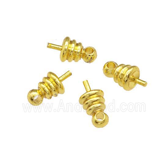 Copper Bails Caps Findings Eye Pin Gold Plated