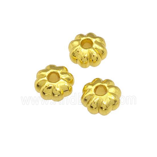 Alloy Rondelle Beads Gold Plated