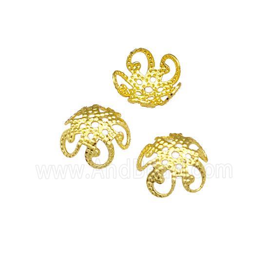 Copper Beadcaps Gold Plated