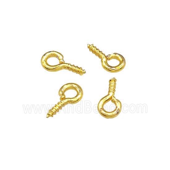 Copper Eye Screw Bails Pin Gold Plated