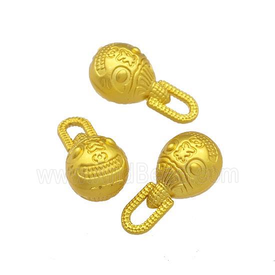 Alloy Teardrop Pendant Matte Gold Plated