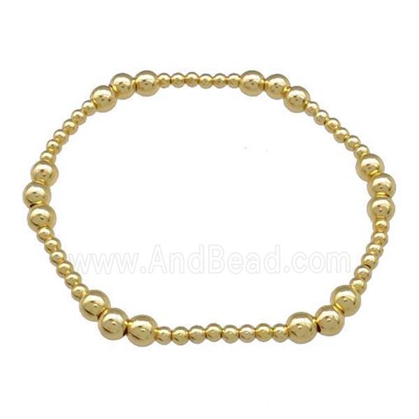Copper Bracelet Stretchy Gold Plated
