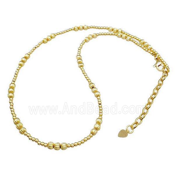 Copper Necklace Adjustable Gold Plated