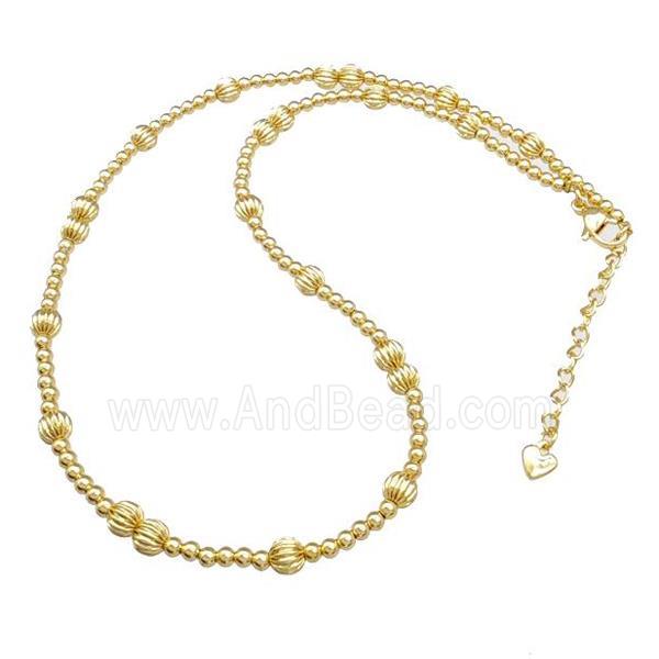 Copper Necklace Adjustable Gold Plated