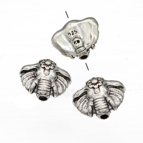 Tibetan Style Copper Butterfly Beads Antique Silver