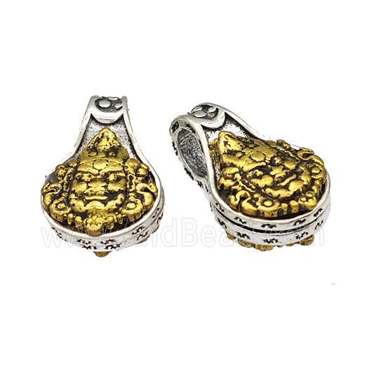 Tibetan Style Copper Mala Counter Buddhism Pendant Clip Antique Silver Bronze