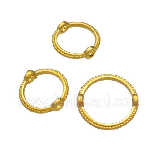 Zinc Ring Beads Circle Gold Plated