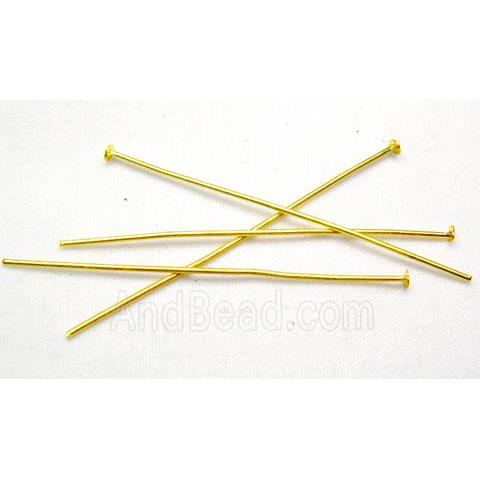 Iron T-Head-Pins Gold PLated
