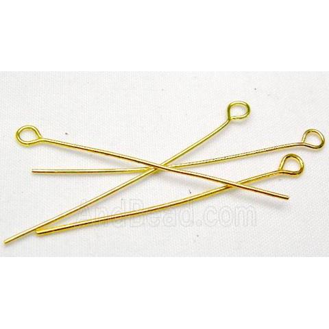 Iron Eye Head Pins Gold Plated