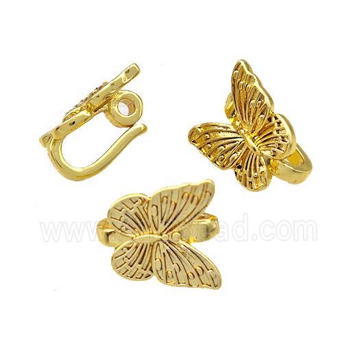 Copper Bails Butterfly Gold Plated