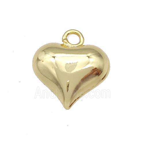 Copper Heart Pendant Hollow Gold Plated