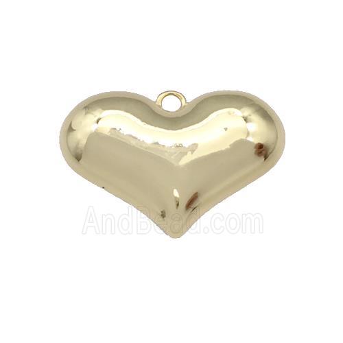 Copper Heart Pendant Hollow Gold Plated