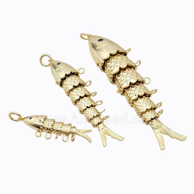 Copper Fish Pendant Gold Plated