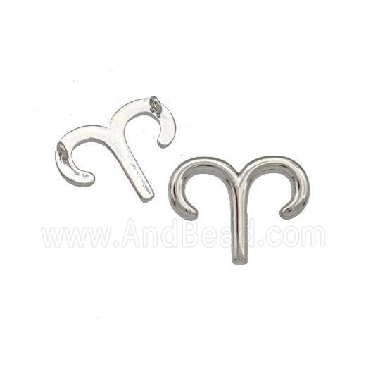 Copper Pendant Zodiac Signs Aries Platinum Plated