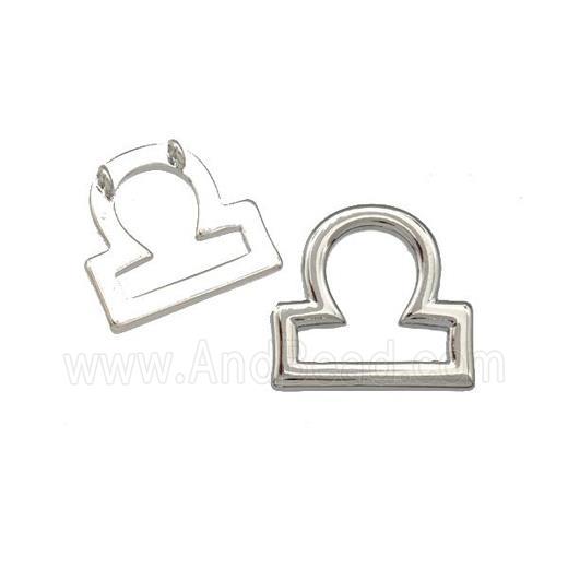 Copper Pendant Zodiac Signs Libra Platinum Plated