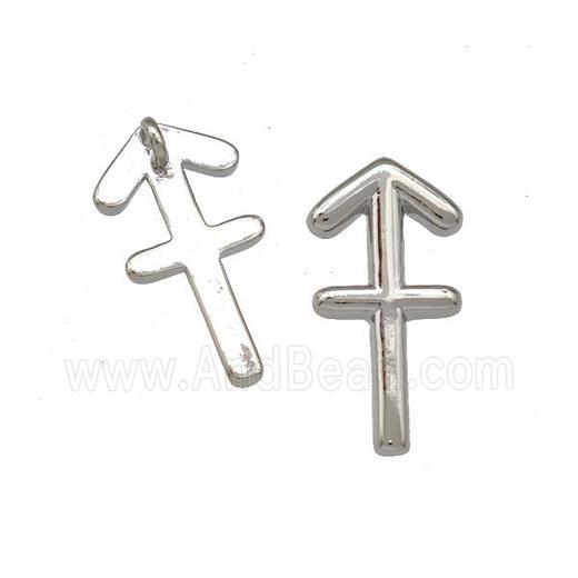 Copper Pendant Zodiac Signs Sagittarius Platinum Plated